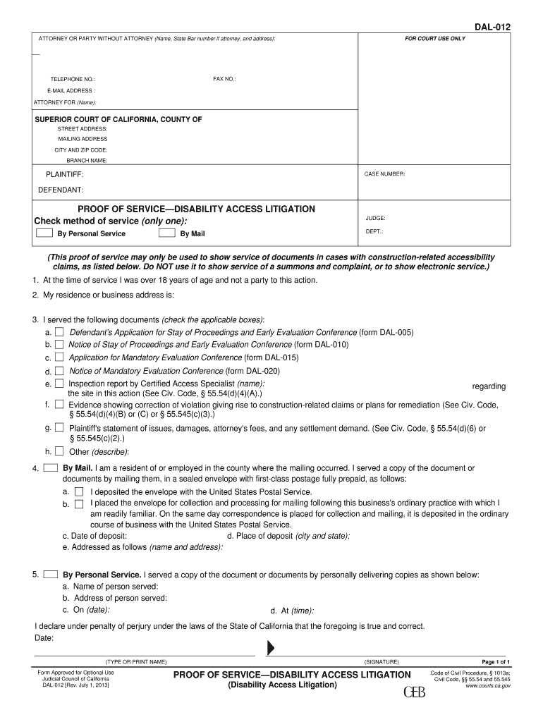  012 Service  Form 2013