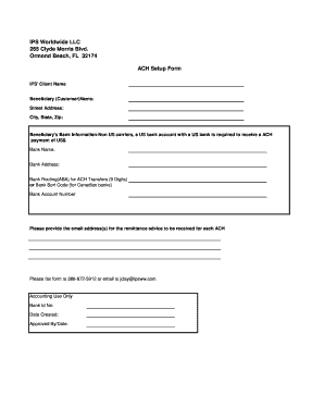Blank Ach Form PDF