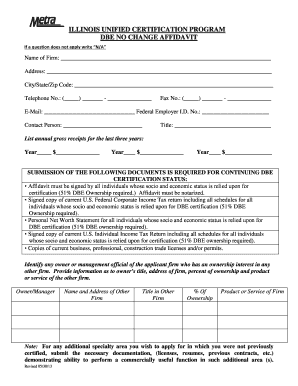 No Change Affidavit Form Fillable