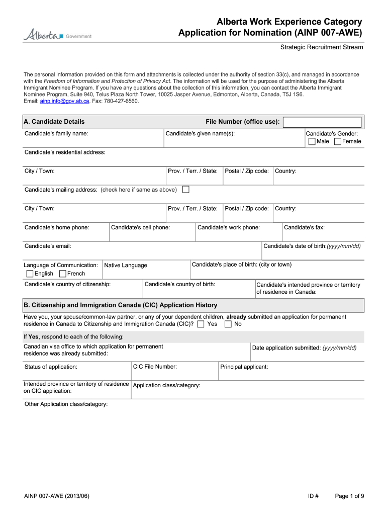  Ainp 007 Form 2013-2024