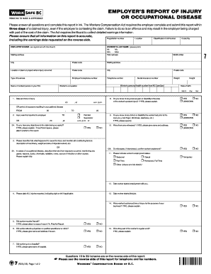 Form 7, WCB of BC WorkSafeBC