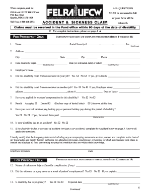 Accident &amp; Sickness Application Associated Admin Com  Form