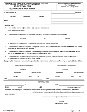 Notary Waiver Form
