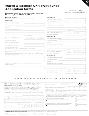 Marks and Spencer Jobs Application Form