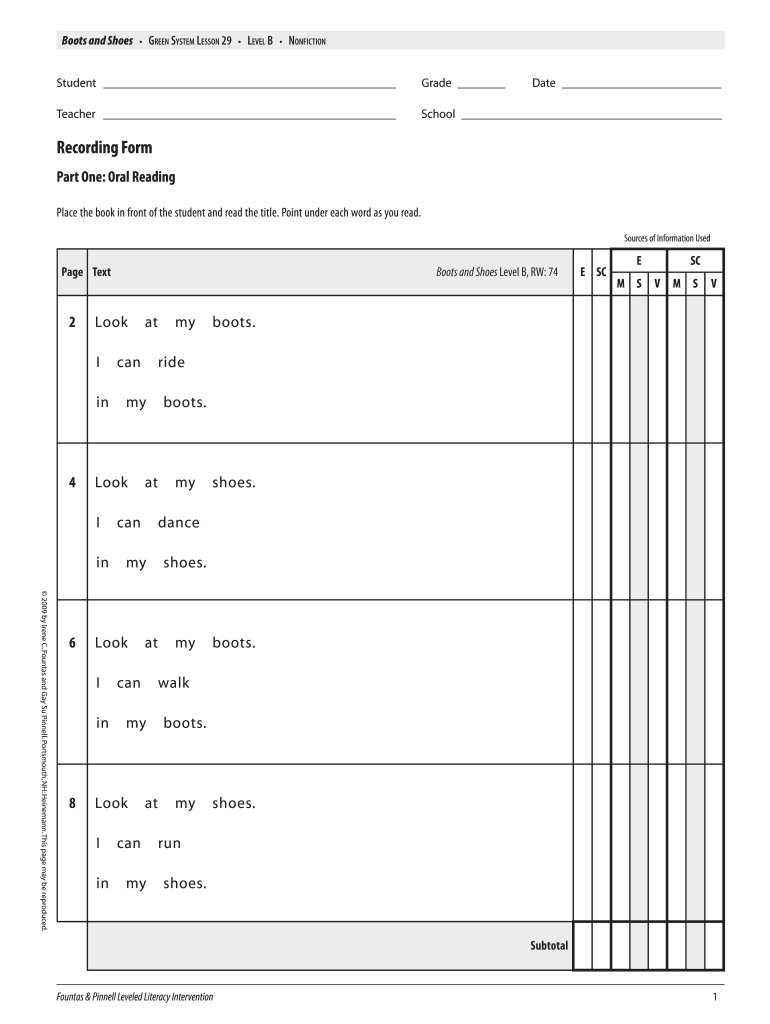 Lli Green System Lesson Guide PDF  Form