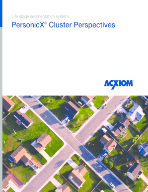 Personicx Clusters PDF  Form