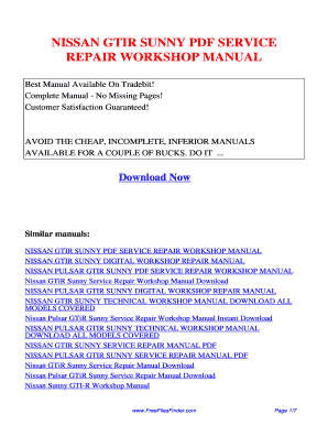Nissan B13 Service Manual PDF  Form