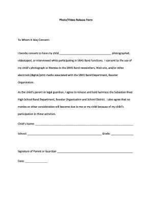 Photo and Video Release Form