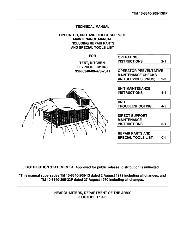 Kitchen Tent Manual Form