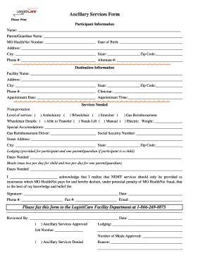 Missouri Medicaid Logisticare Lodging Assistance Form