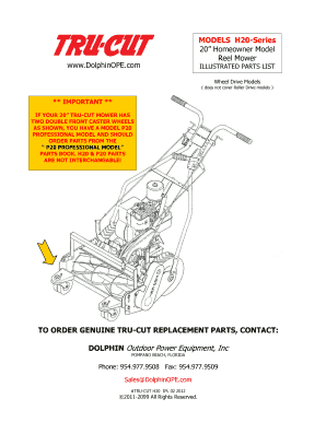 Tru Cut H20 Parts Diagram  Form