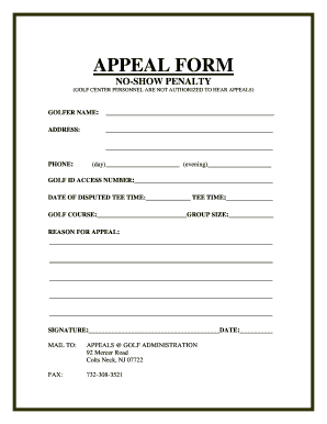 Appeal Form