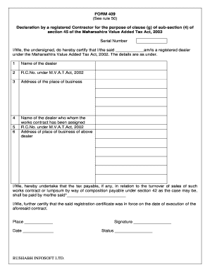 409 Declaration Form