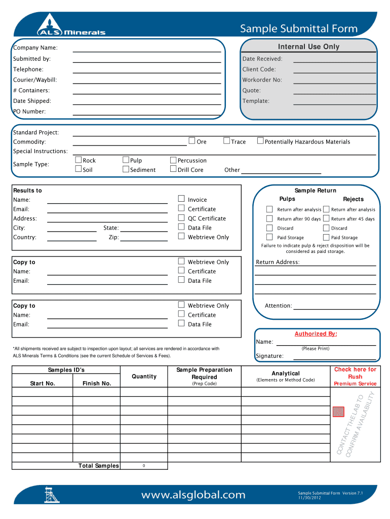  Submittal Sample Form 2012-2024