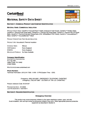 Msds Format in Word