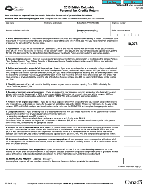 Td1bc Form