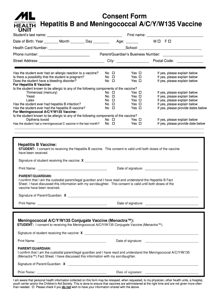 Hepatitis a Forms