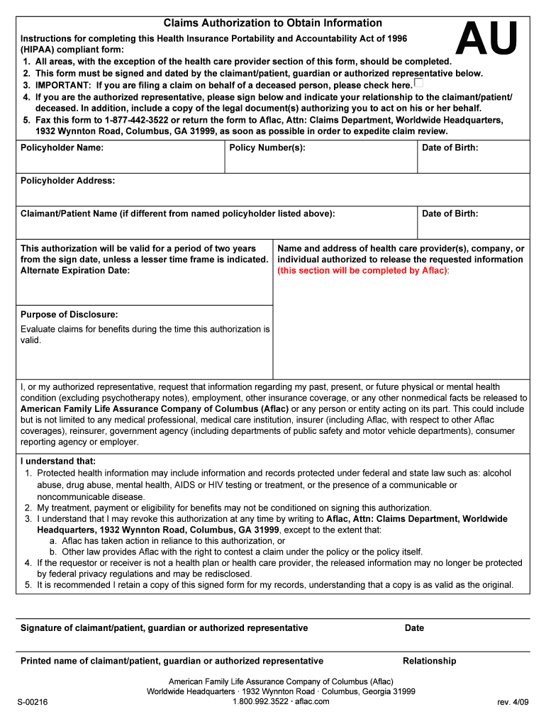 Claims Authorization to Obtain Information Lindsey Insurance