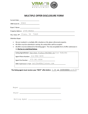 Offer in Form of a Fax