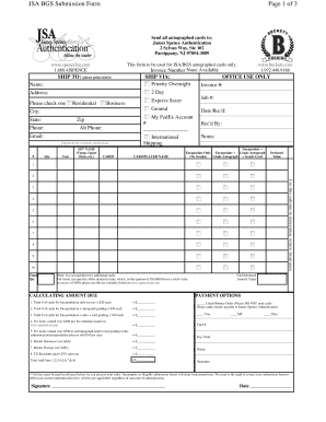 Jsa Submission Form