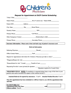 Ou Childrens Referral Form