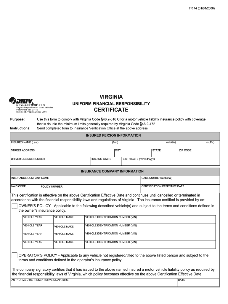 Sr22 Form