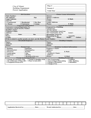  Miami Dade Permit Application 2002