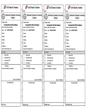 Mlsu Fees Portal  Form