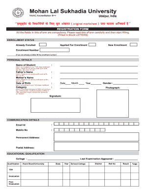 Mlsu Enrollment Number  Form