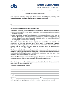 Copyright Assignment Form