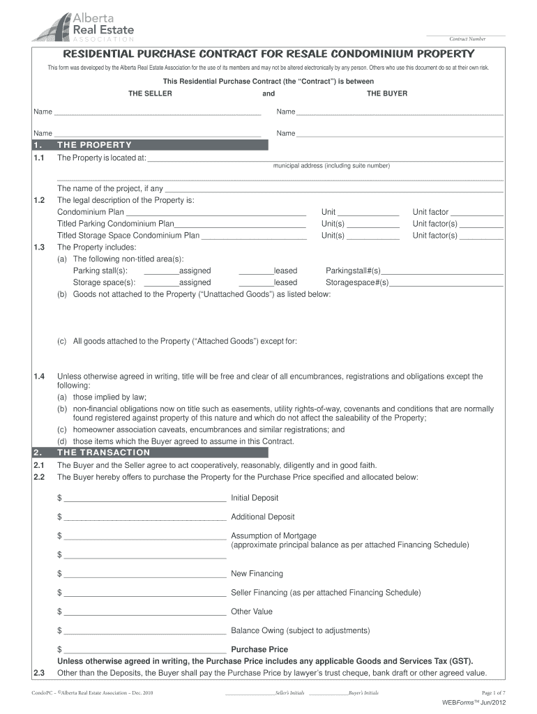 Get and Sign Offer to Purchase Alberta  Form