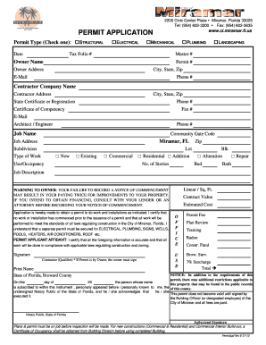 Miramar Permit Search  Form