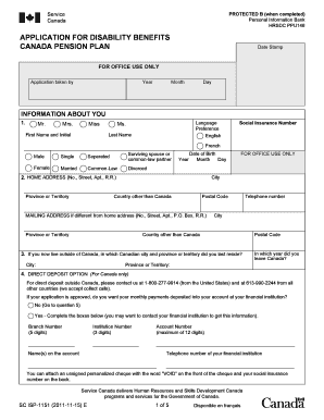 How Do I Apply for Cpp Disability  Form