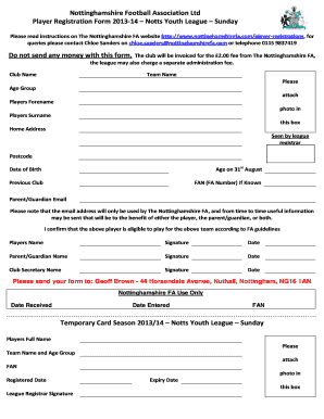 Football Registration Form