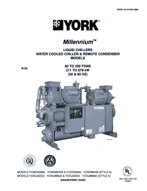 Form 150 24 EG2 899, Millennium Liquid Chillers Water Cooled Chiller &amp; Remote Condenser Models, Engineering Guide Form 150 2