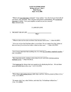 40 Days of Love Rick Warren PDF  Form