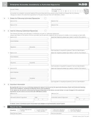 Page 1 Gt Enterprise Accounts Amendments to Authorised Bb  Form