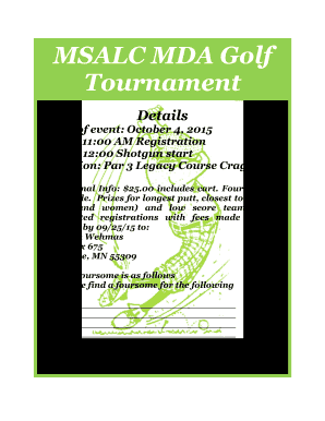  Open Golf Flyer Registration 2015-2024