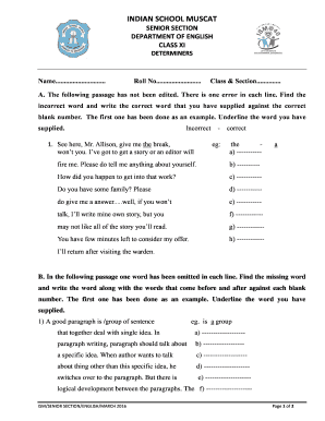 Integrated Grammar  Form