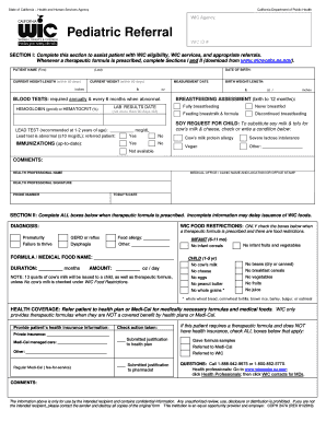 Wic Formula Form PDF