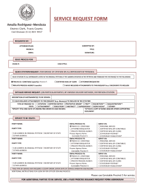 County Service Request Form