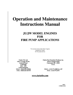 Clarke Diesel Fire Pump Manual  Form