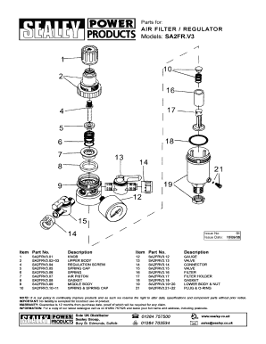 Air Filter Regulator Parts  Form