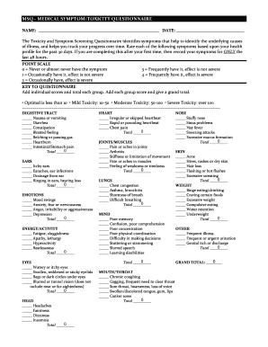  Msq Questionnaire PDF 2012