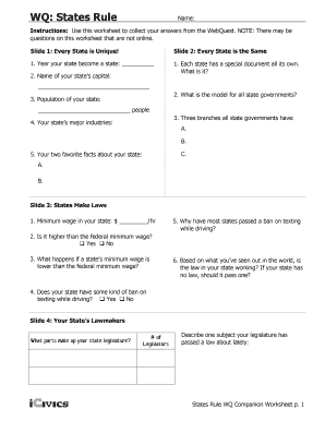 Wq States Rule Answer Key  Form