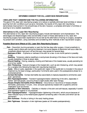 INFORMED CONSENT for CO2 LASER SKIN RESURFACING