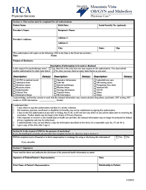 Medical Records  Form