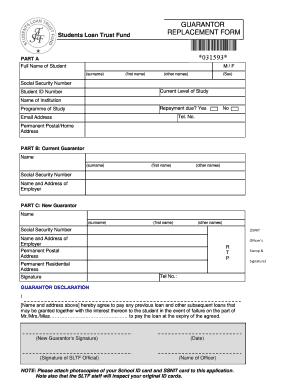 Guarantor Form for Loan