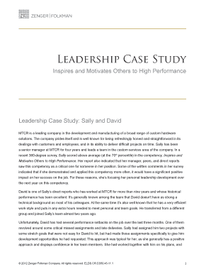 Leadership Case Study Sally and David  Form