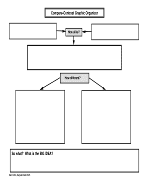 Compare Contrast Graphic Organizer California  Form